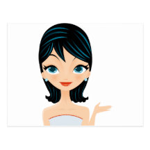 Retro Girl Postcard