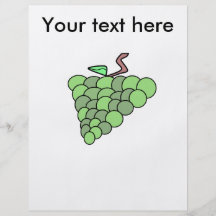 Retro green country grapes personalised flyer