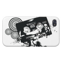 Retro Grunge Audio Tape & Skull