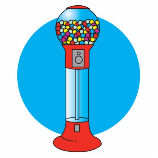 retro gumball machine photo sculpture