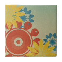 Retro Hippie Flowers tiles