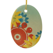 Retro Hippie Flowers ornaments