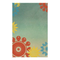 Retro Hippie Flowers stationery