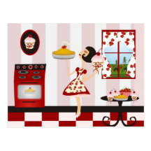 Retro Home Cooking Recipe Post Cards