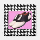 Retro Houndstooth Magnet 1950 Saddle Shoes