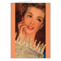 Retro Housewife Birthday Card