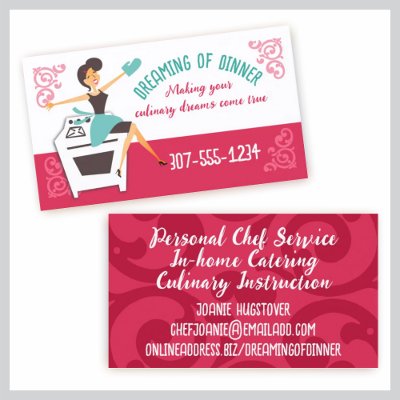 business cards catering