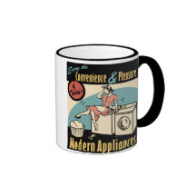 Retro Housewife Washer Dryer Coffee Mugs