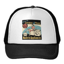 Retro Housewife Washer Dryer Mesh Hats
