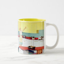 Retro Housewives in Kitchen Coffee Mug