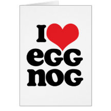 Retro I Love Eggnog Greeting Card