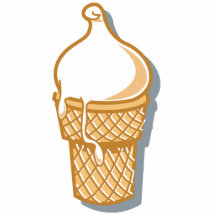 retro ice cream cone photo sculptures