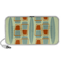 Retro Inspired 1950s Tiki Surfboard Doodle Speaker