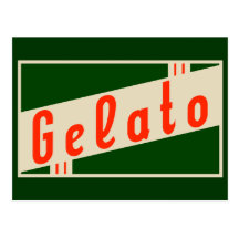 retro italian gelato postcards