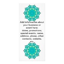 Retro Kaleidoscope Abstract Personalised Rack Card