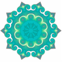 Retro Kaleidoscope Abstract Photo Cut Outs