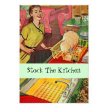 Retro Kitchen Stock The Kitchen Shower Invitation