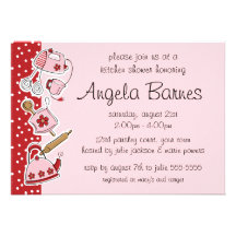 Retro Kitchen Wedding Shower Invitations