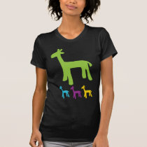 Retro Little Giraffes t-shirts