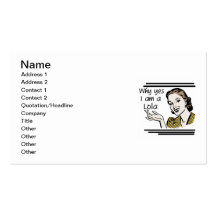 Retro Lola T-shirts and Gifts Business Cards