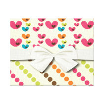 retro lolly valentine love hearts and stripes canvas prints