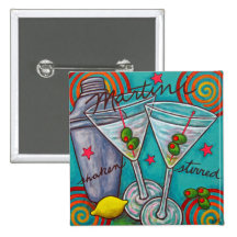 Retro Martini Button
