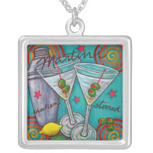 Retro Martini Necklace by Lisa Lorenz