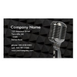 retro microphone business card template