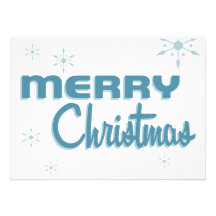Retro Mid-Century Christmas Party Invitation White