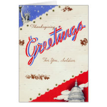 Retro Military Thanksgiving Card