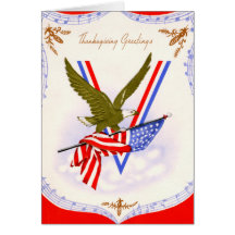 Retro Military Thanksgiving Card