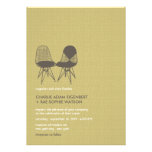 Retro Mod Perfect Chair Pair Eames 2 Wedding invitations