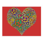 Retro Mod Vintage Peace Postcards