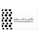 Retro Modern Dots (Black & White) Business Cards