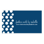 Retro Modern Dots (White & Blue) Business Cards