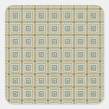 Retro modern square tile pattern sticker