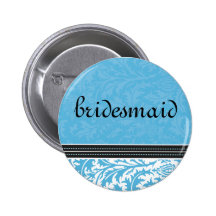 Retro Modern Thistle-Bridesmaid Button