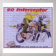 Retro Motorcycle advert Poster