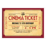 Retro Movie Ticket Invitations