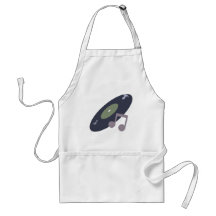 Retro Music Record & Note Original Colours Apron