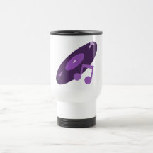 Retro Music Record & Note Purple Mugs