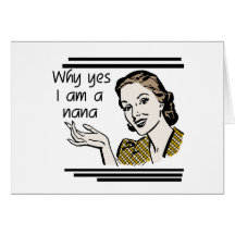 Retro Nana T-shirts and Gifts Greeting Cards
