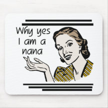 Retro Nana T-shirts and Gifts Mousepad