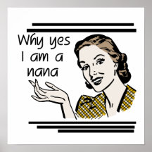 Retro Nana T-shirts and Gifts Posters