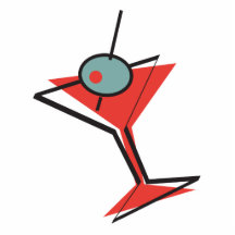 retro olive martini photo cutout