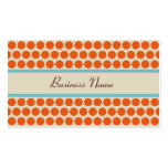 Retro Orange Polka Dots Business Cards