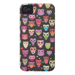 Retro owl pattern illustration iPhone 4 Case-Mate cases