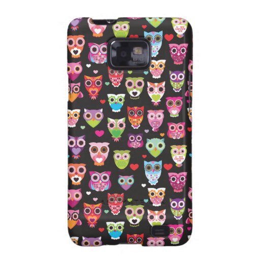 Retro owl pattern illustration samsung galaxy s covers