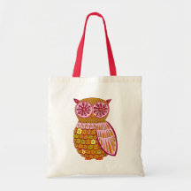 Retro Owl Tote Bag