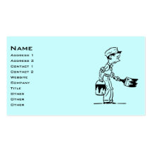Retro Painter Business Card Templates